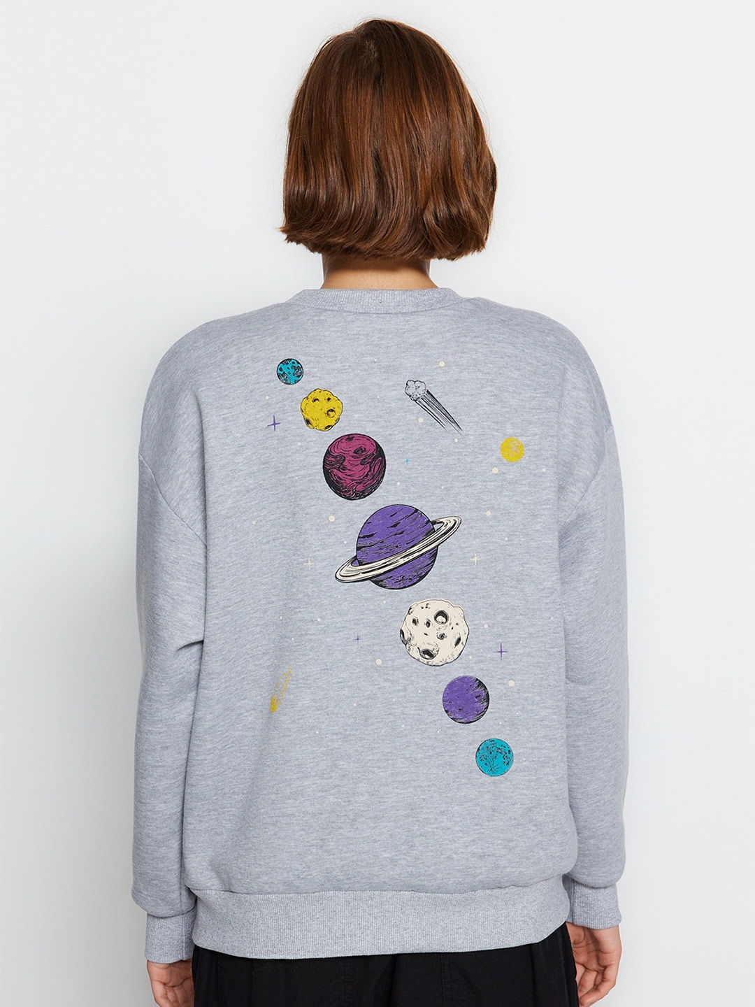 

Trendyol Graphic Printed Sweatshirt, Grey