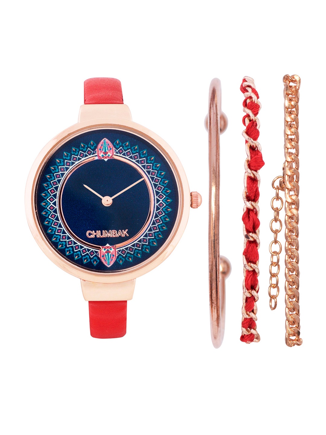 

Chumbak Women Watch Gift Set, Blue