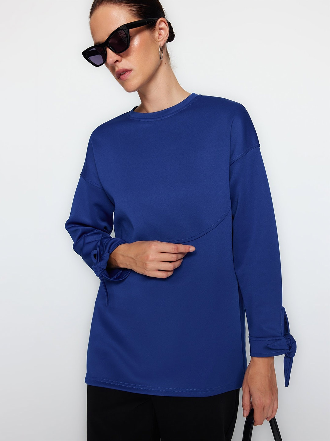 

Trendyol Longline Pullover Sweatshirt, Blue