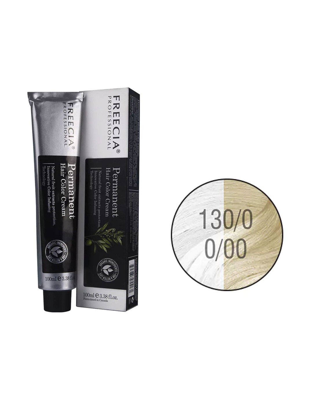 

FREECIA Professional Permanent Hair Color Cream - Blond 130 - 100ml, Black