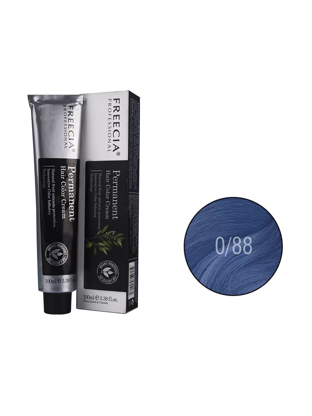 

FREECIA Professional Permanent Hair Color Cream - 100ml - Mint Blue 8.87, Black
