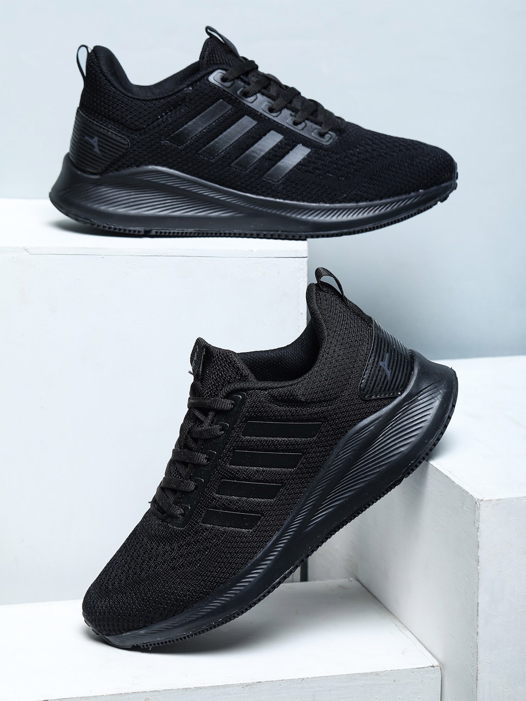 

ABROS Men Racer Running Sports Shoes, Black