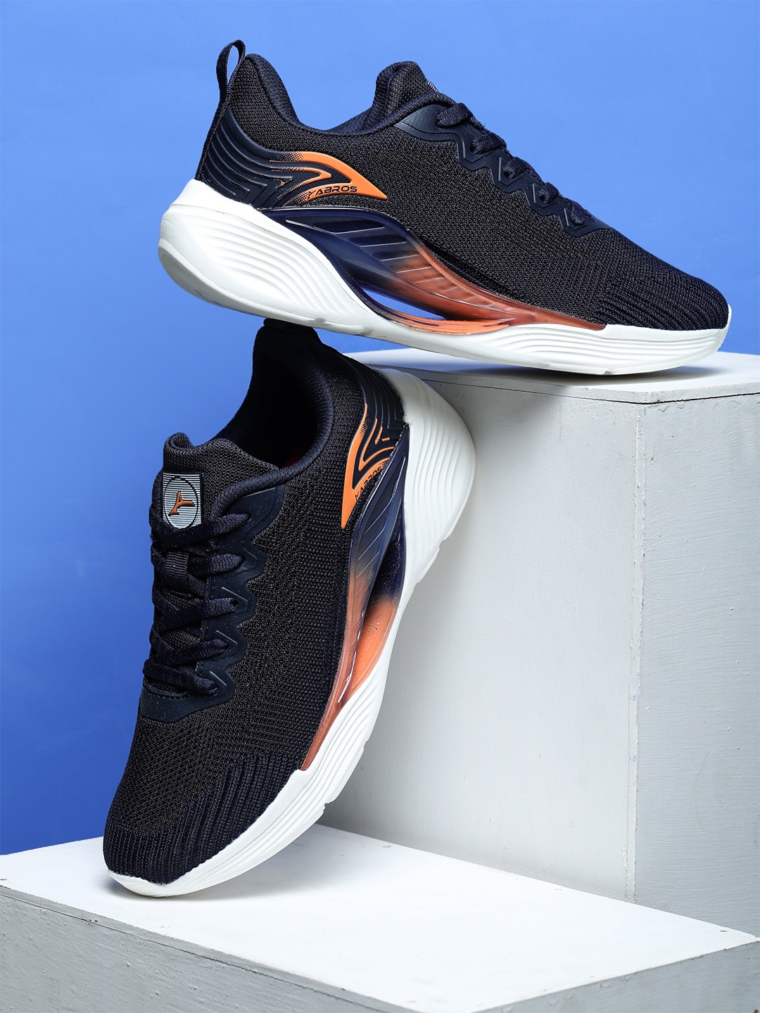 

ABROS Men Passion Lace-Up Running Shoes, Navy blue