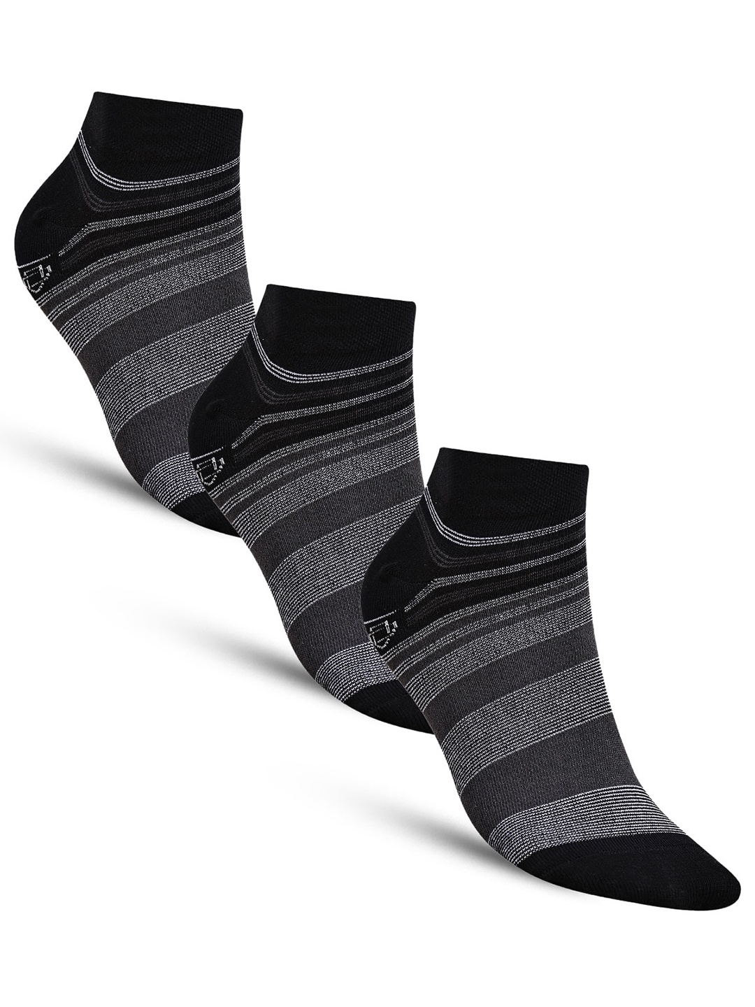 Dollar Socks Men Pack Of 3 Assorted Ankle-Length Socks