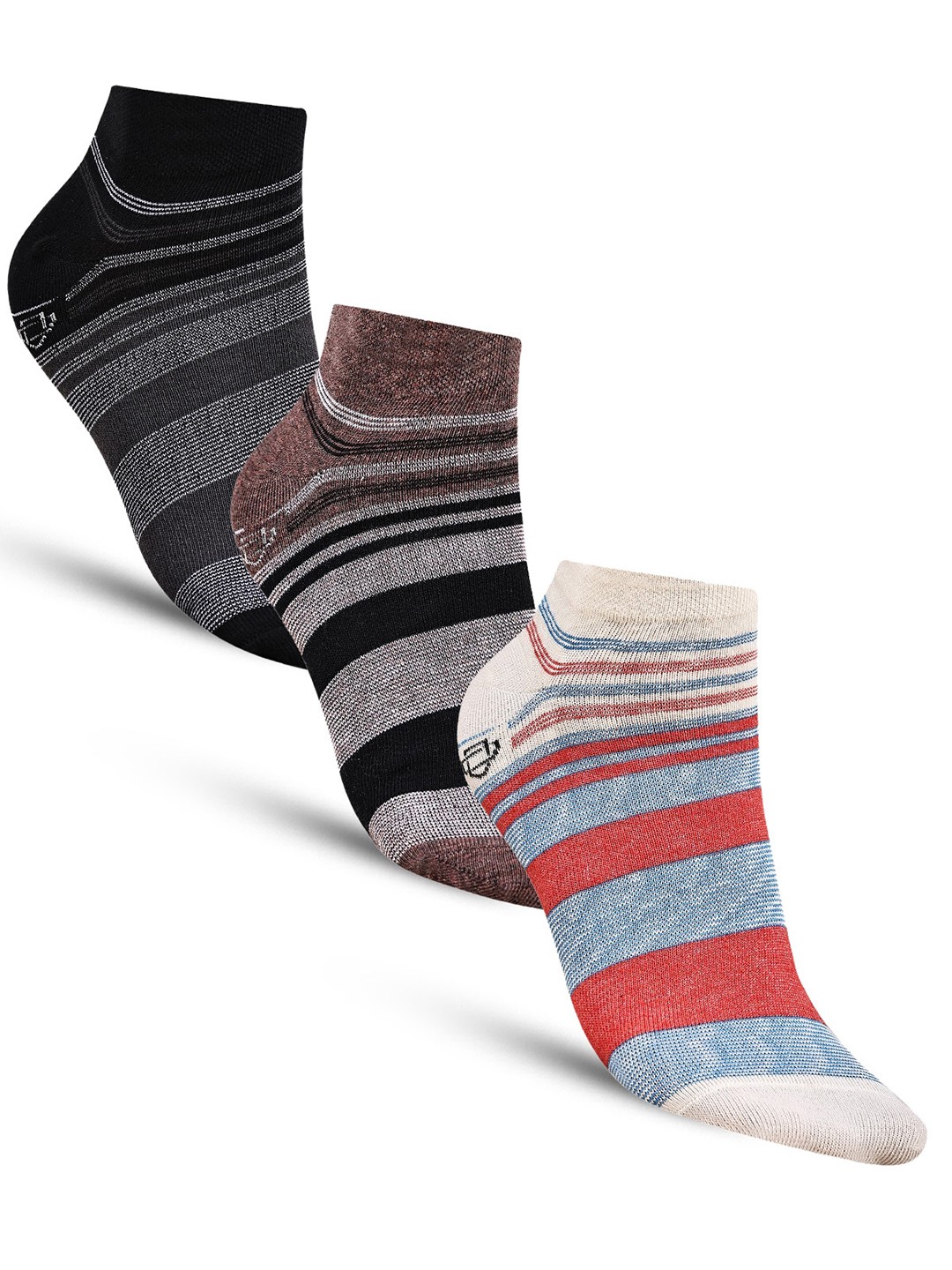 

Dollar Socks Assorted Pack Of 3 Sweat Absorbency Cotton Ankle-Length Socks