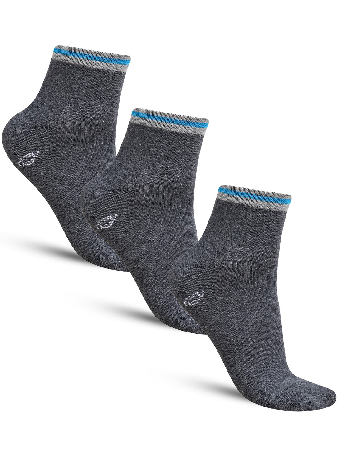 Dollar Socks Men Pack Of 3 Assorted Pure Cotton Ankle Length Socks