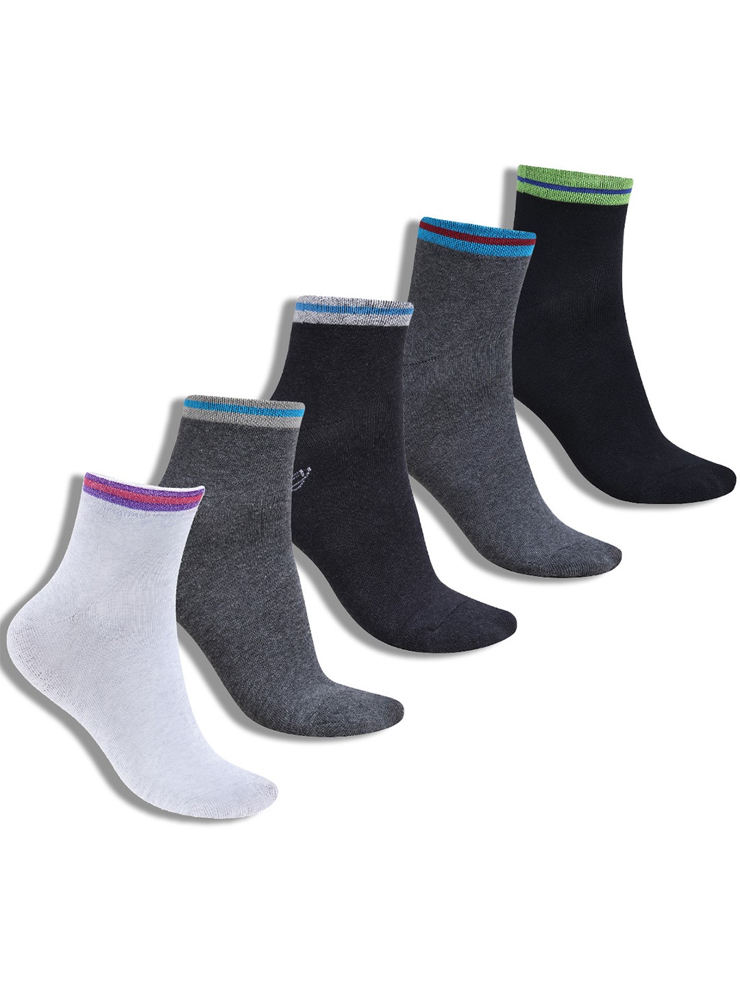 

Dollar Socks Men Pack Of 5 Assorted Cotton Ankle Length Socks
