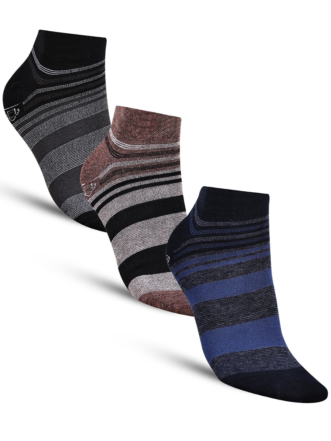 

Dollar Socks Men Pack Of 3 Assorted Pure Cotton Ankle Length Socks