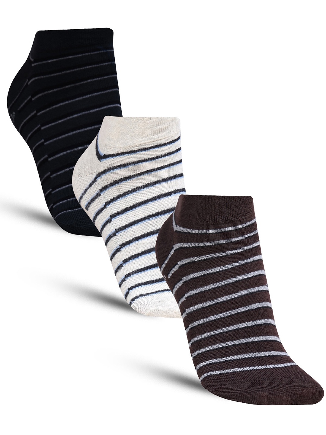 

Dollar Socks Men Assorted Pack Of 3 Pure Cotton Shoe Liners