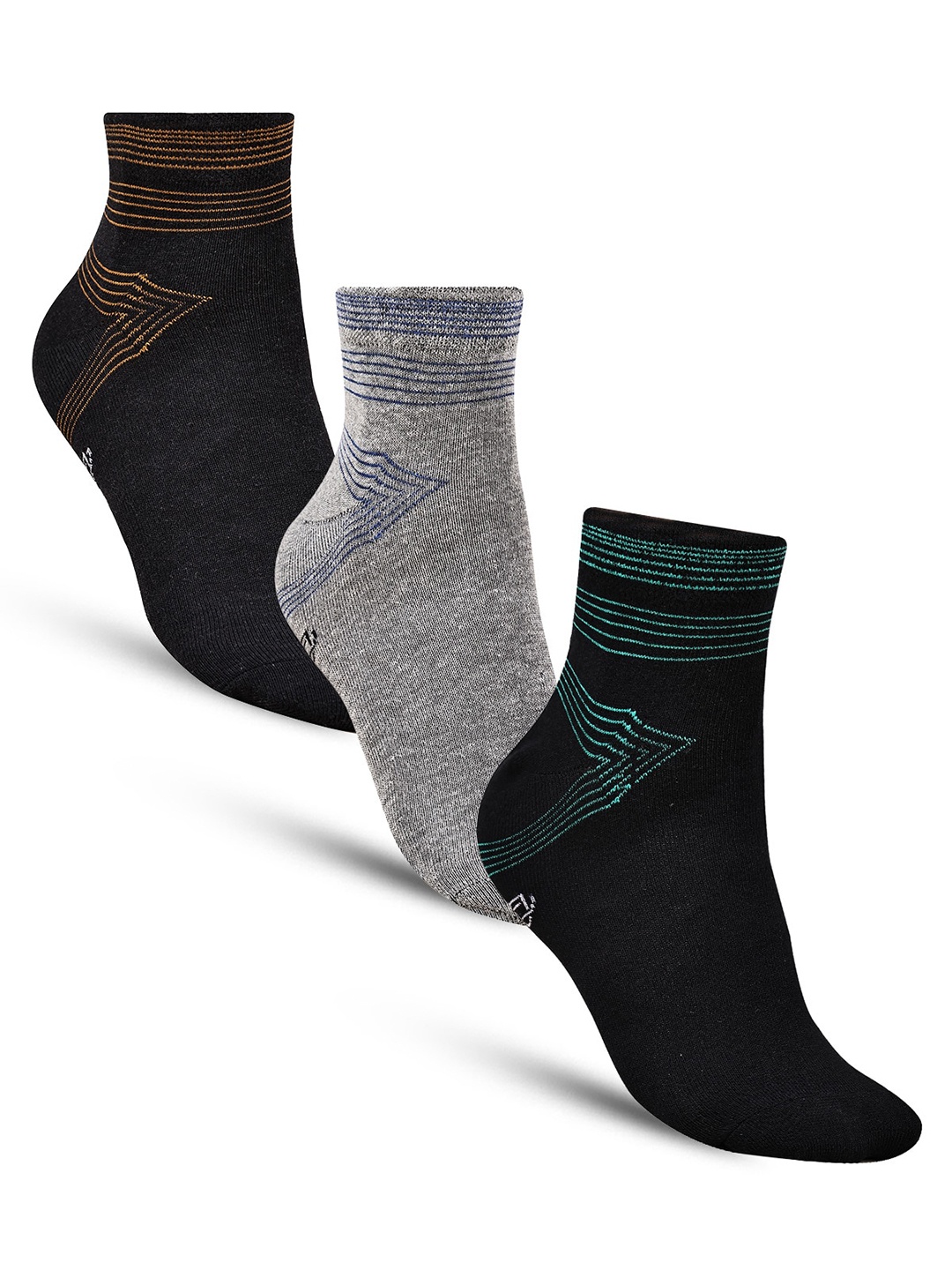

Dollar Socks Men Set Of 3 Assorted Cotton Ankle Length Socks