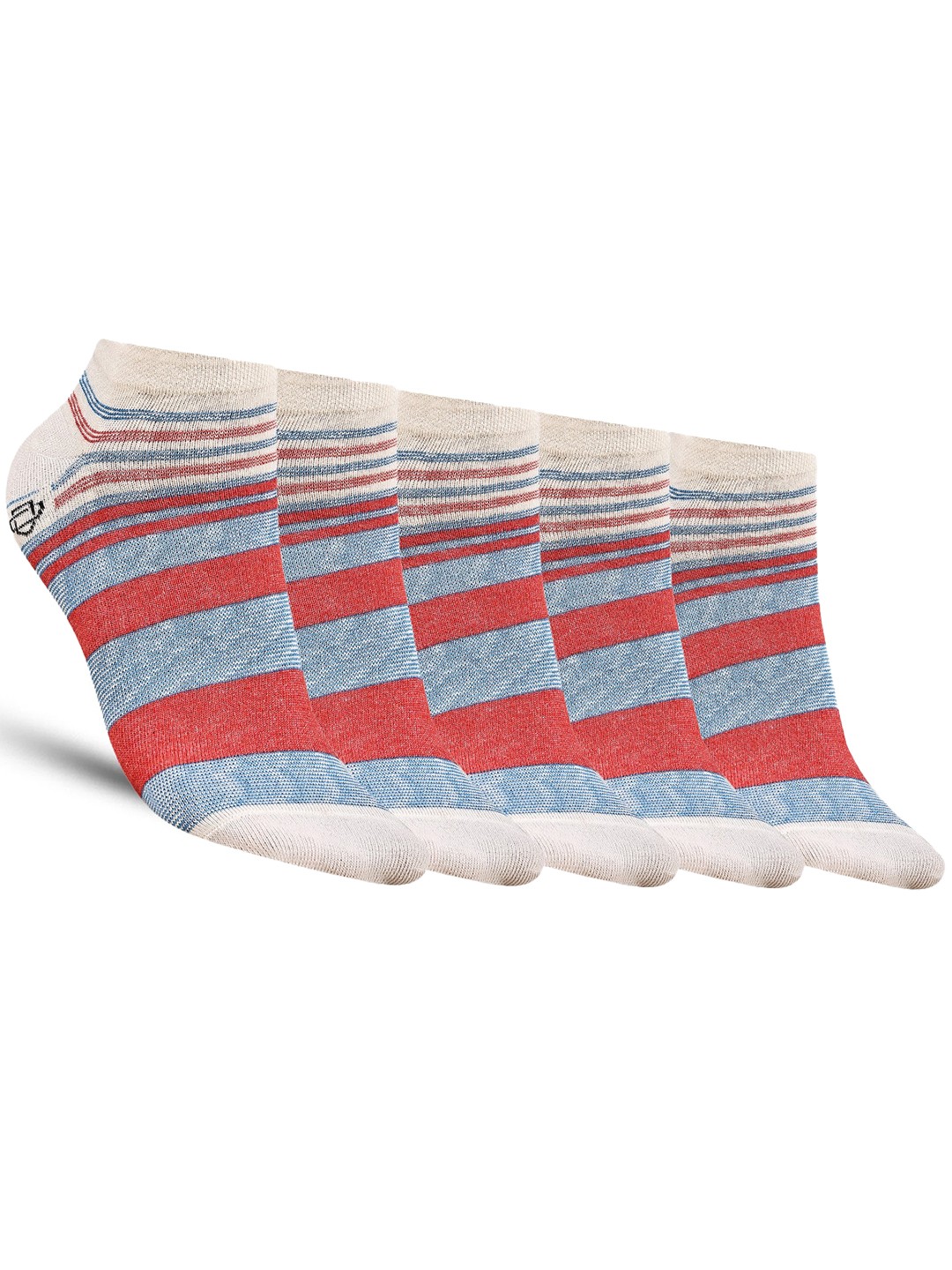 

Dollar Socks Men Set Of 5 Assorted Cotton Ankle-Length Socks