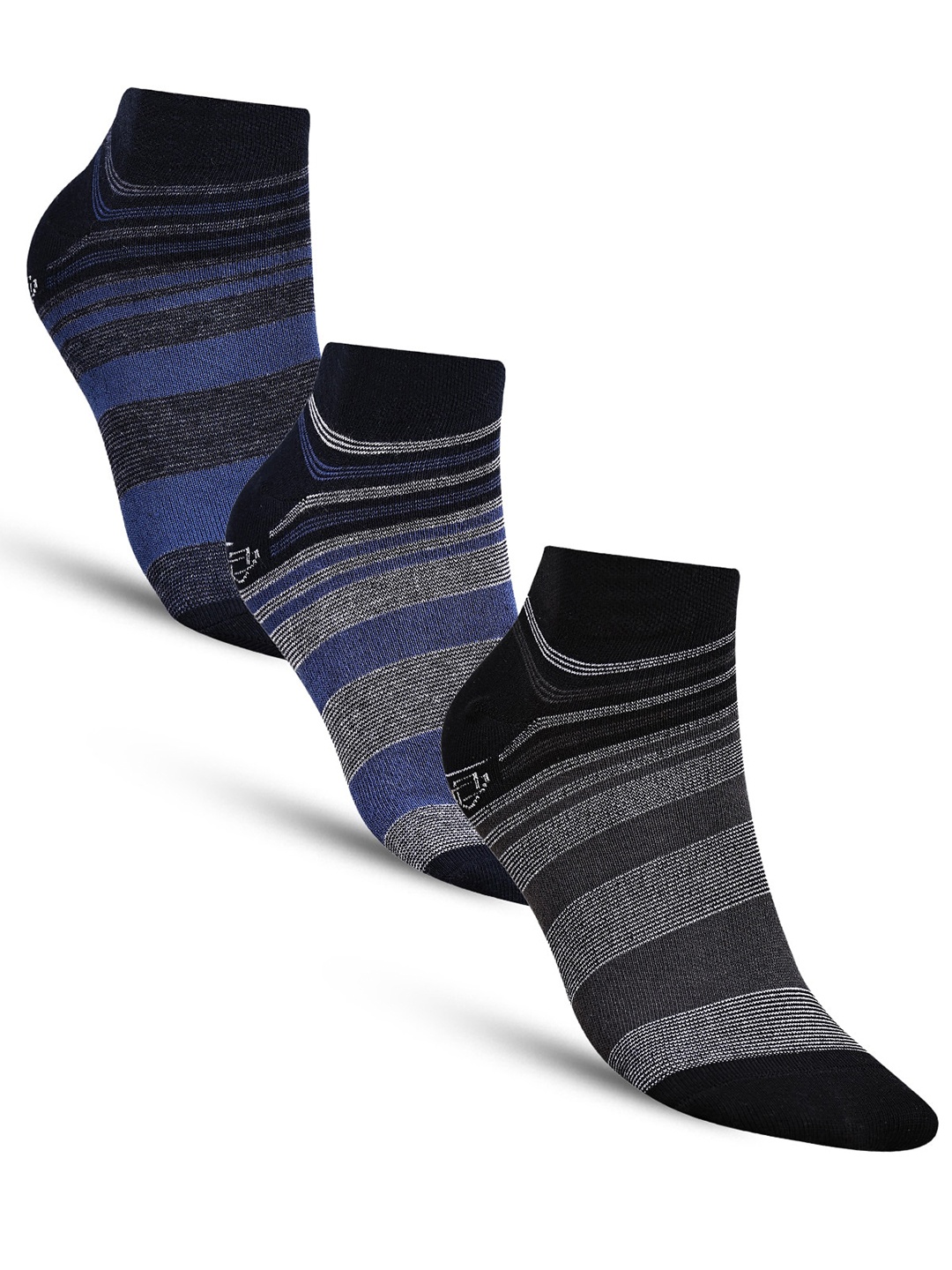 

Dollar Socks Men Set Of 3 Assorted Cotton Ankle-Length Socks