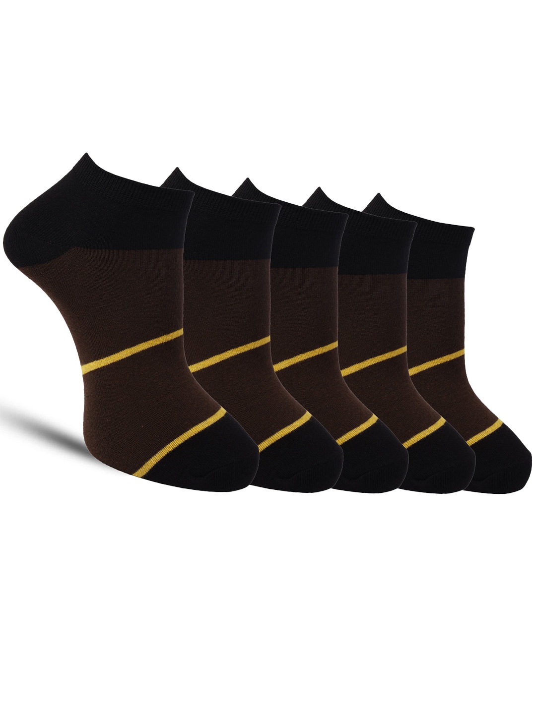 

Dollar Socks Men Set Of 5 Assorted Cotton Ankle-Length Socks