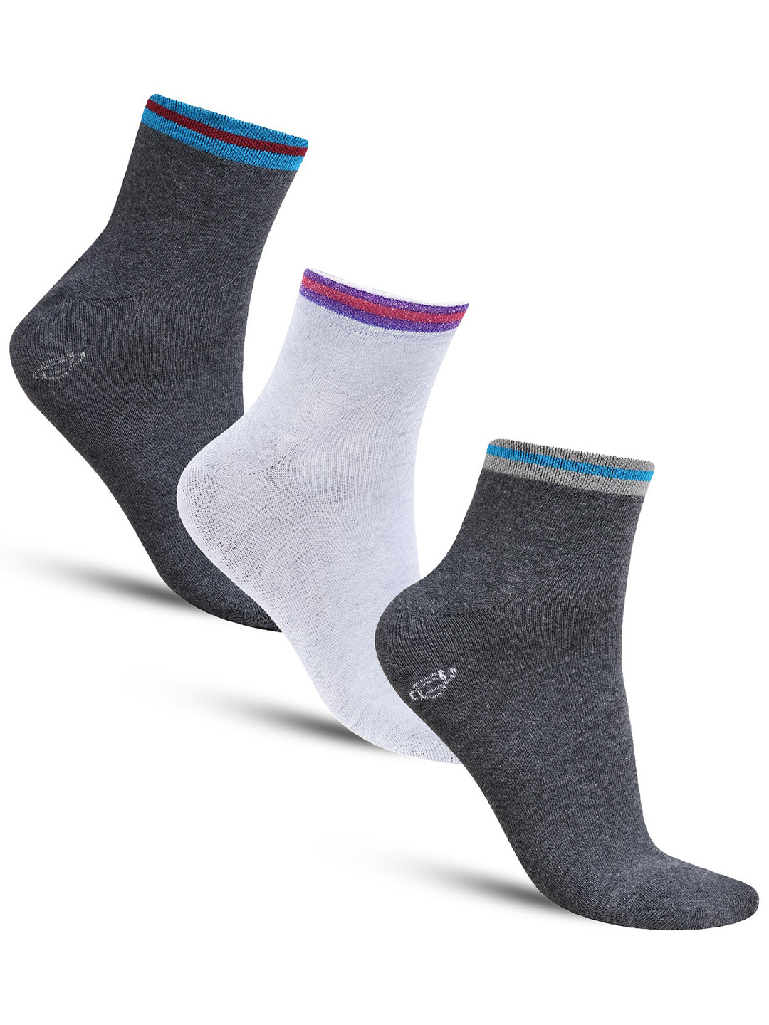 

Dollar Socks Men Pack Of 3 Assorted Ankle-Length Cotton Socks