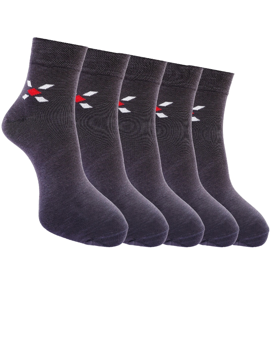 

Dollar Socks Men Pack Of 5 Assorted Cotton Ankle-Length Socks