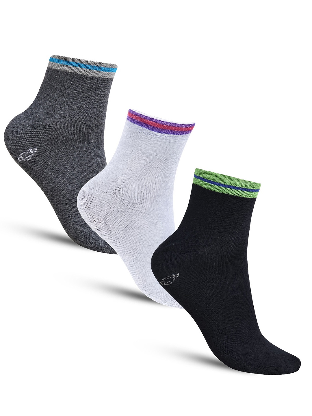 

Dollar Socks Men Pack Of 3 Assorted Cotton Ankle-Length Socks