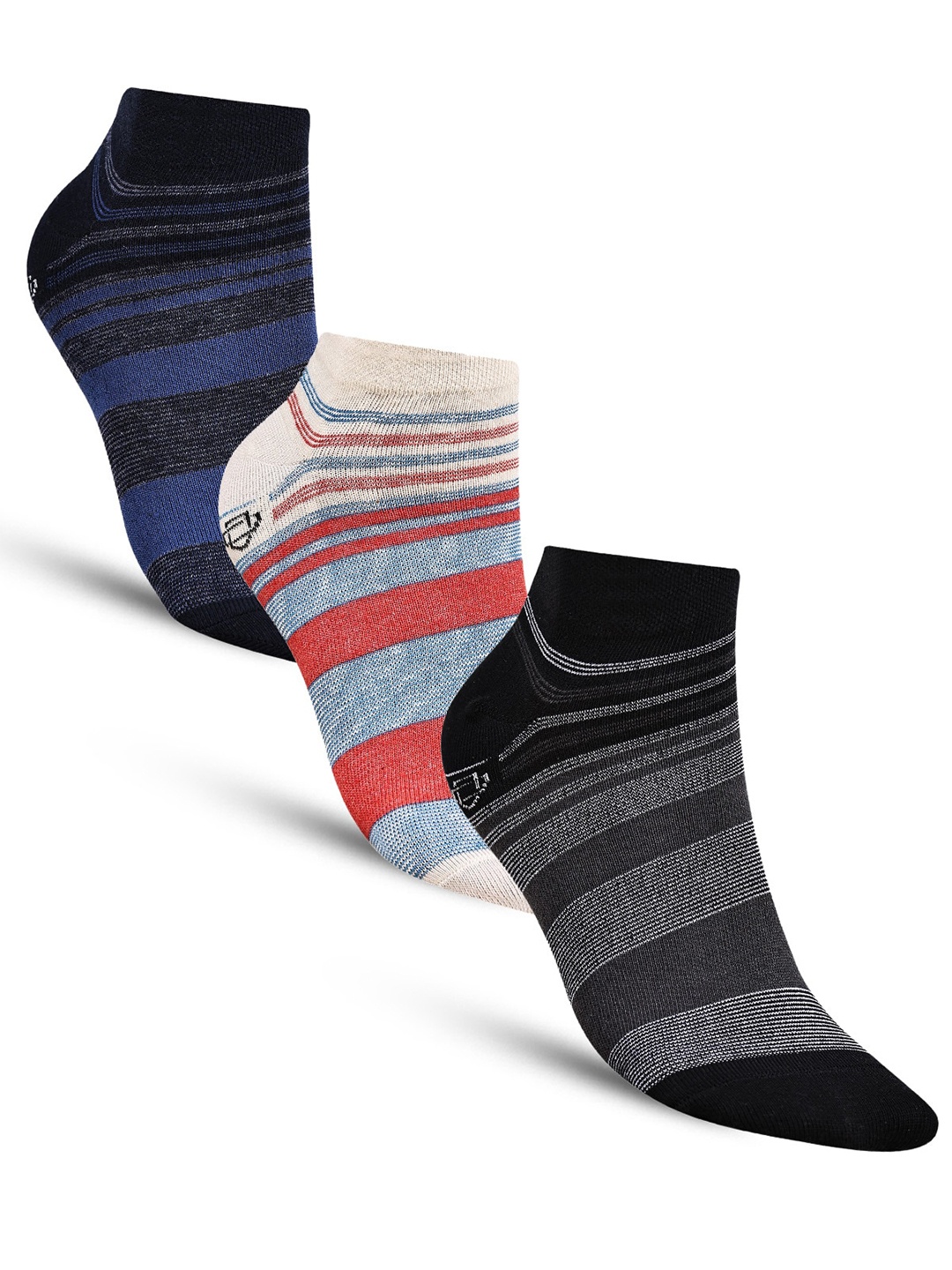 

Dollar Socks Men Pack Of 3 Assorted Pure Cotton Ankle Length Socks