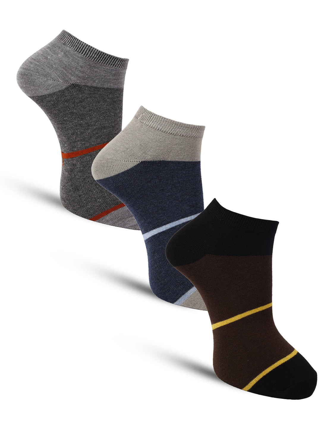 

Dollar Socks Men Pack Of 3 Assorted Ankle-Length Socks