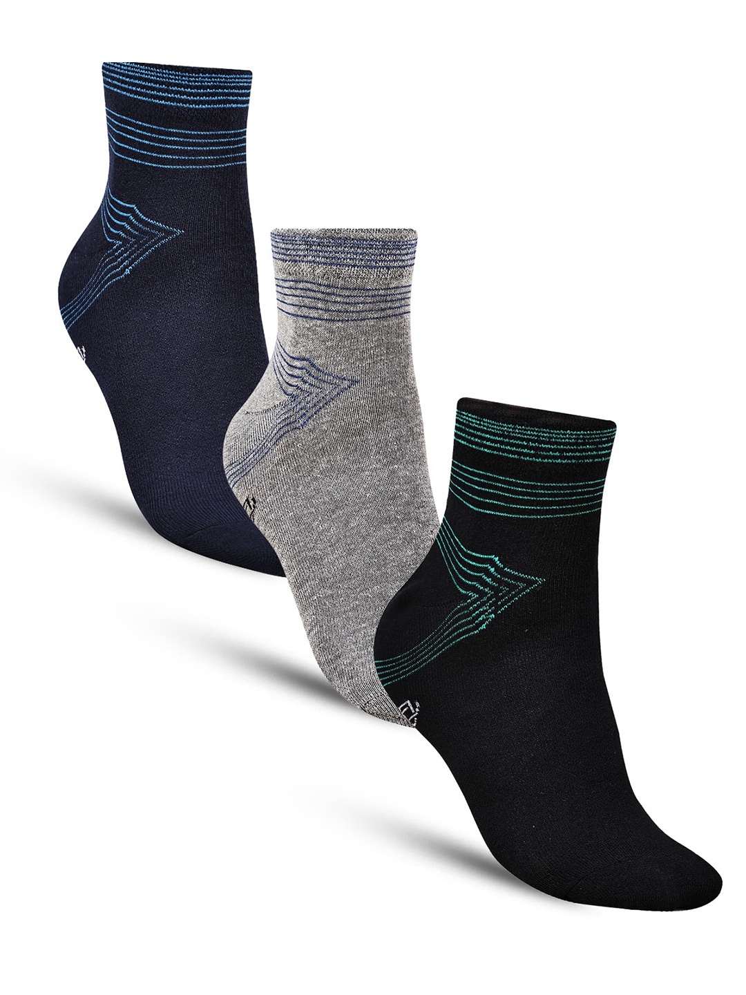 

Dollar Socks Men Pack Of 3 Assorted Ankle-Length Socks