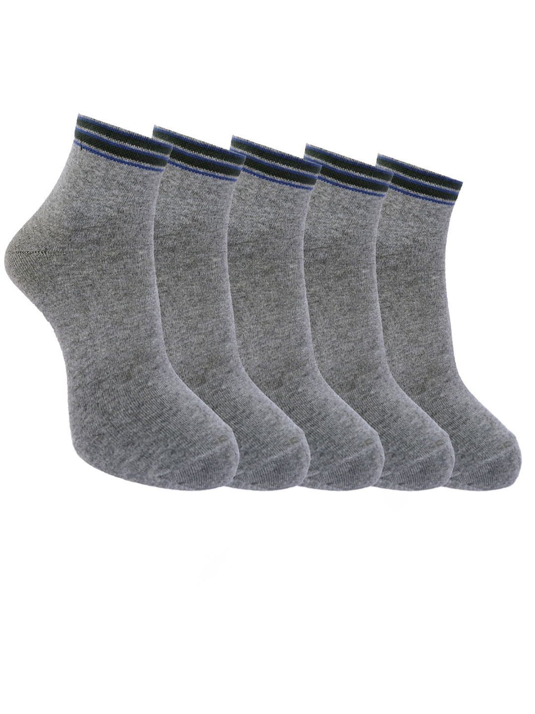 

Dollar Socks Men 5 Pcs Assorted Cotton Socks, Grey