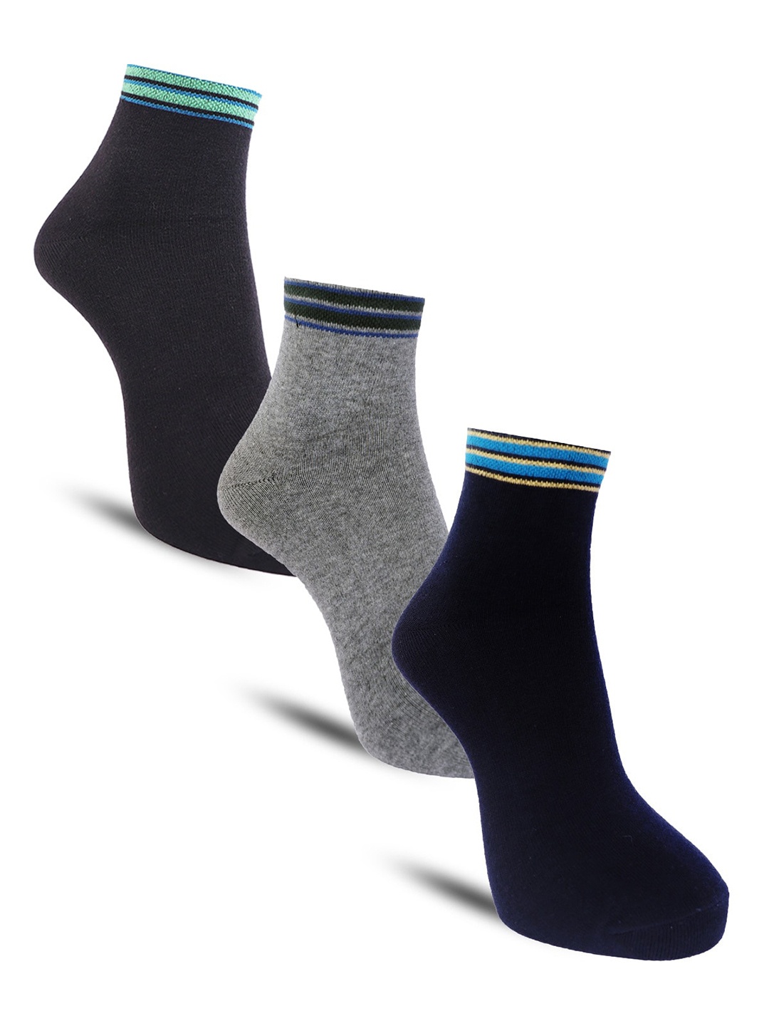 

Dollar Socks Men Pack Of 3 Assorted Cotton Above Ankle-Length Socks
