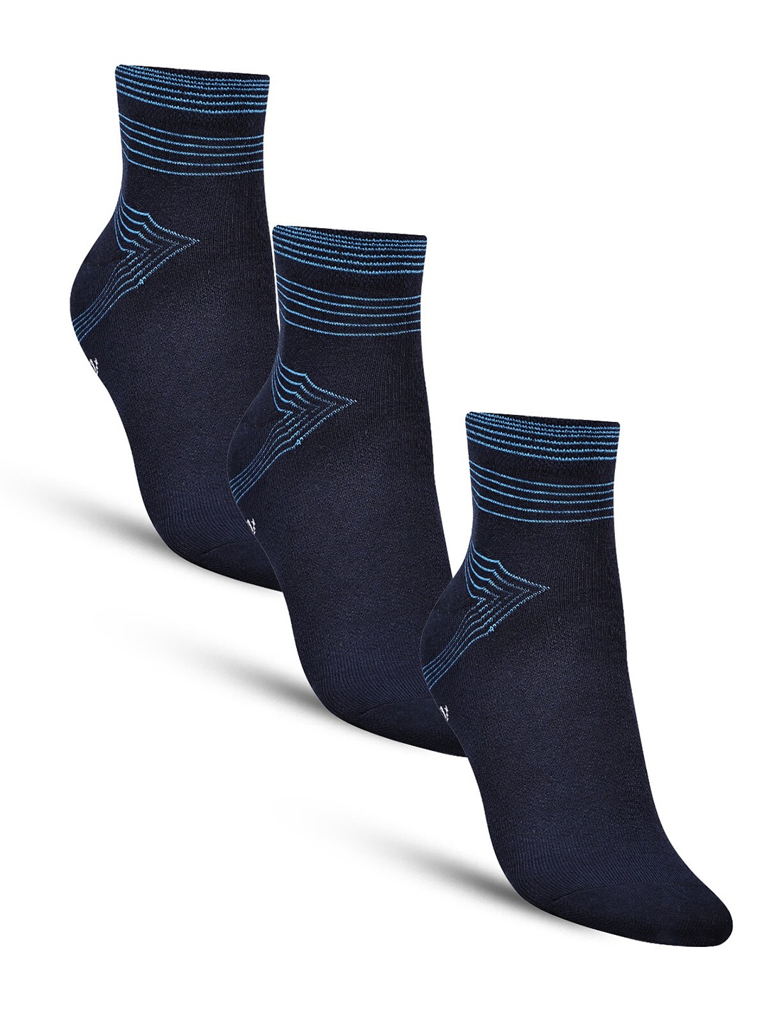 Dollar Socks Men Pack of 3 Cotton Assorted Ankle-Length Socks