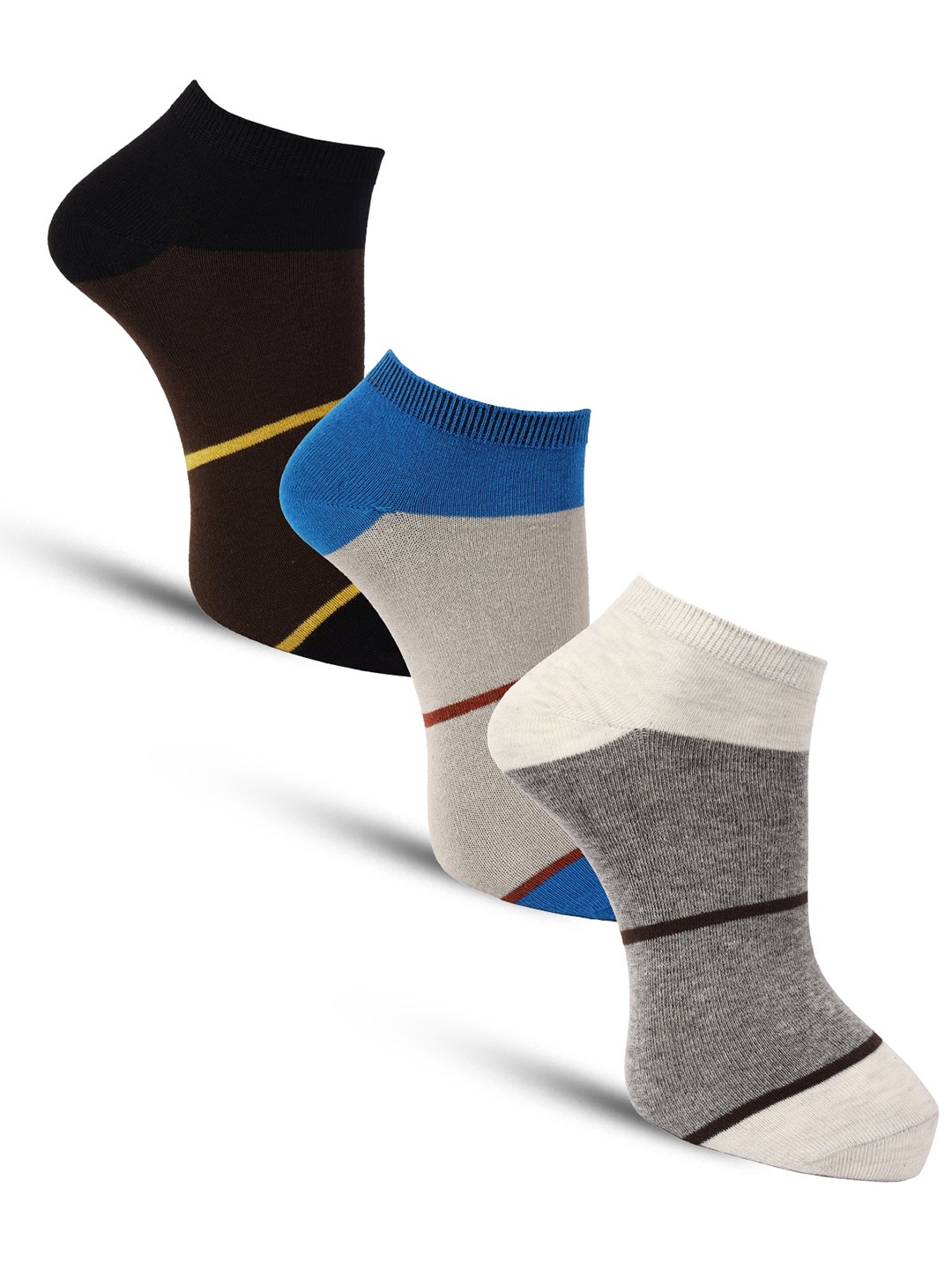 Dollar Socks Men Pack Of 3 Assorted Ankle Length Socks