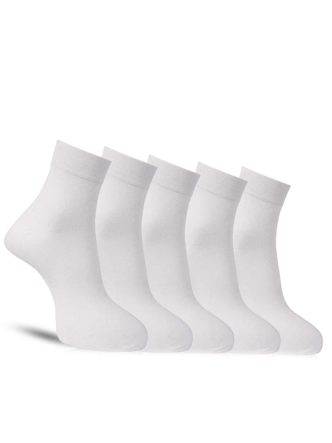 

Dollar Socks Men Pack Of 5 Cotton Above Ankle-Length Socks, White