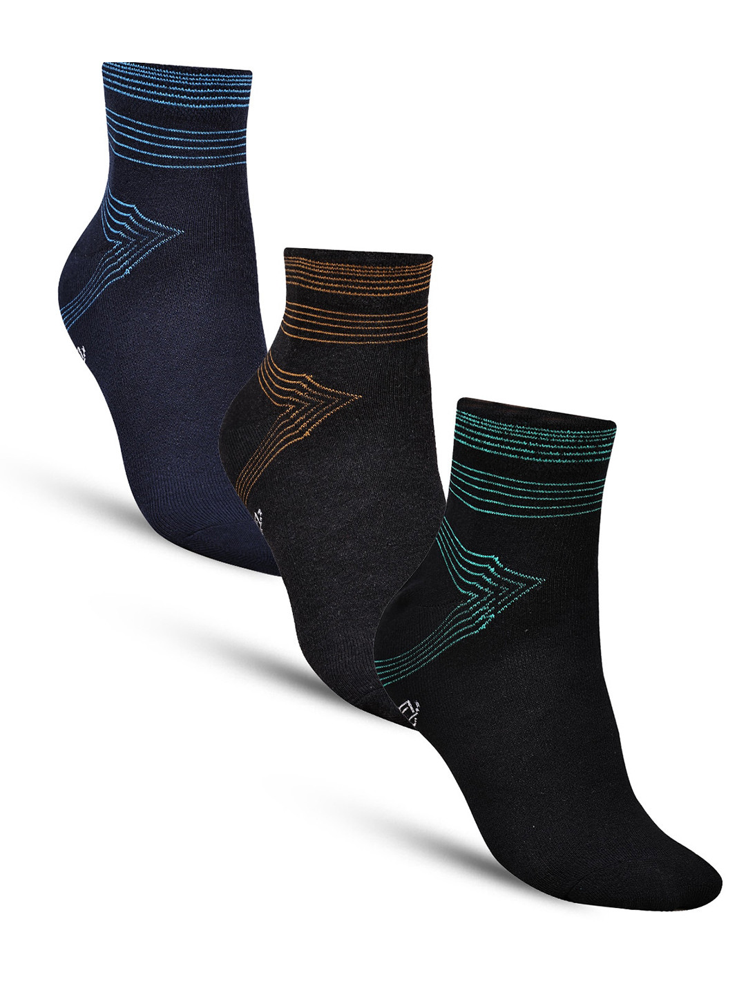 

Dollar Socks Men Pack Of 3 Assorted Cotton Ankle-Length Socks