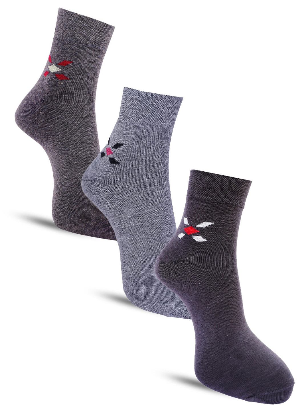 

Dollar Socks Men Pack Of 3 Assorted Cotton Ankle Length Socks