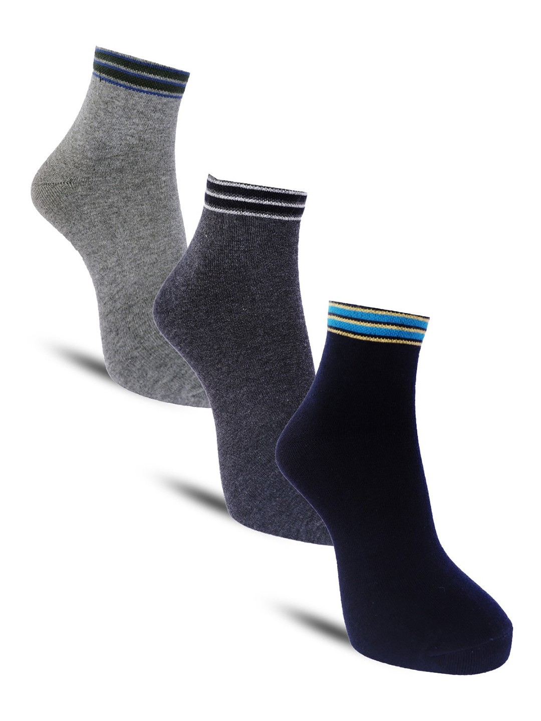 

Dollar Socks Men Pack Of 3 Assorted Ankle-Length Socks