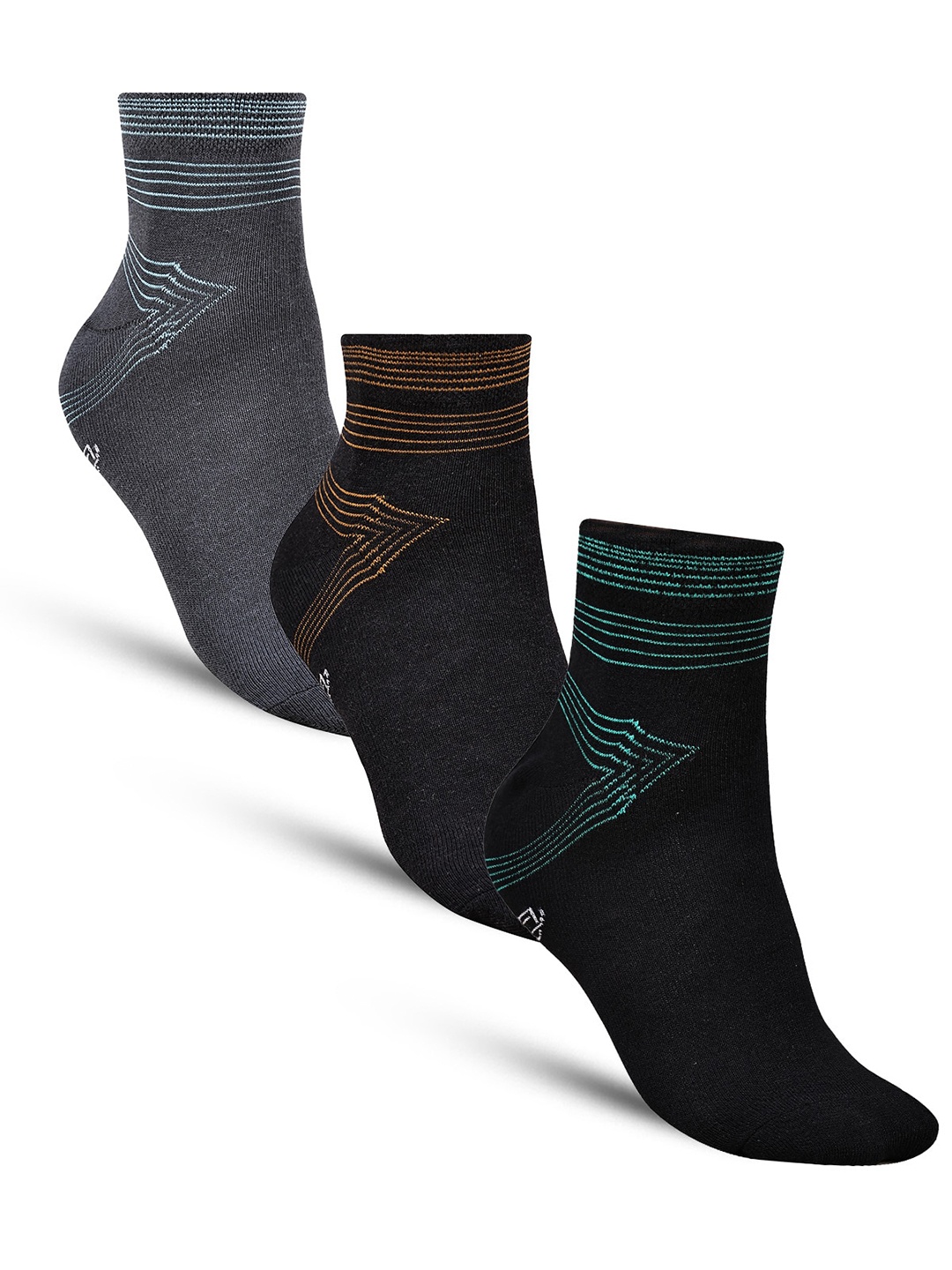 

Dollar Socks Men Pack Of 3 Assorted Above Cotton Ankle-Length Socks