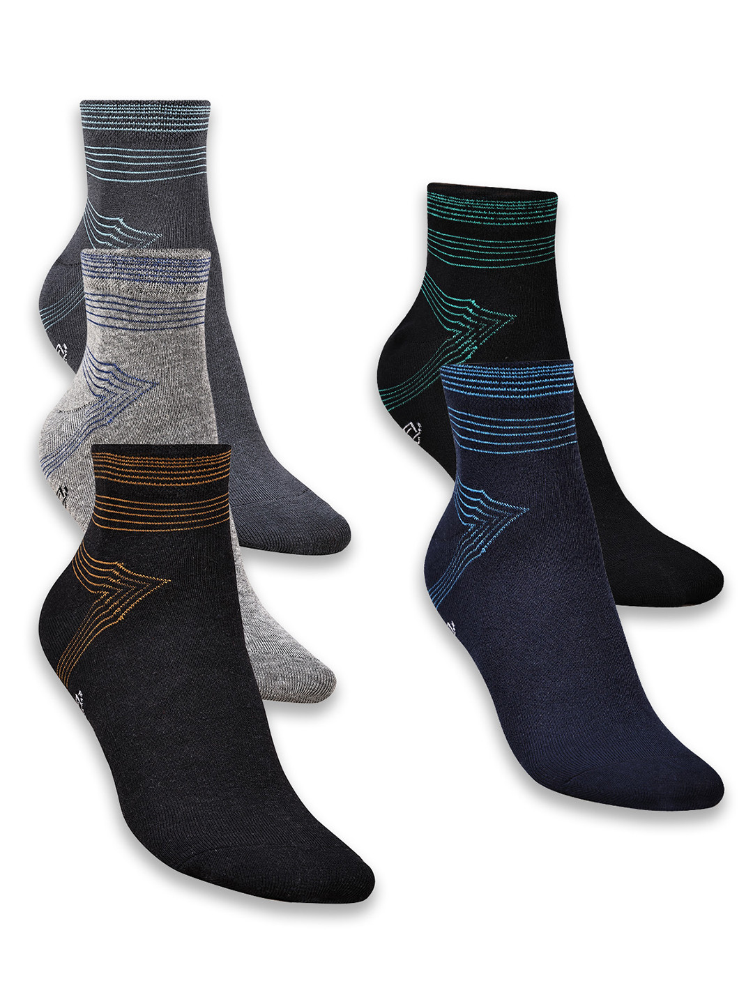 

Dollar Socks Men Pack Of 5 Assorted Above Ankle-Length Socks