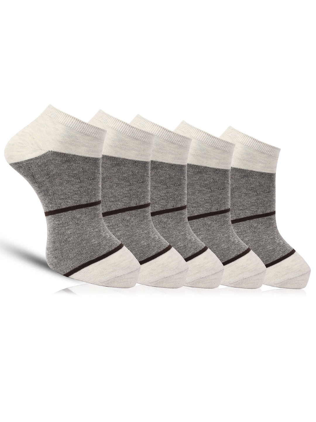

Dollar Socks Men Pack Of 5 Assorted Striped Ankle Length Socks
