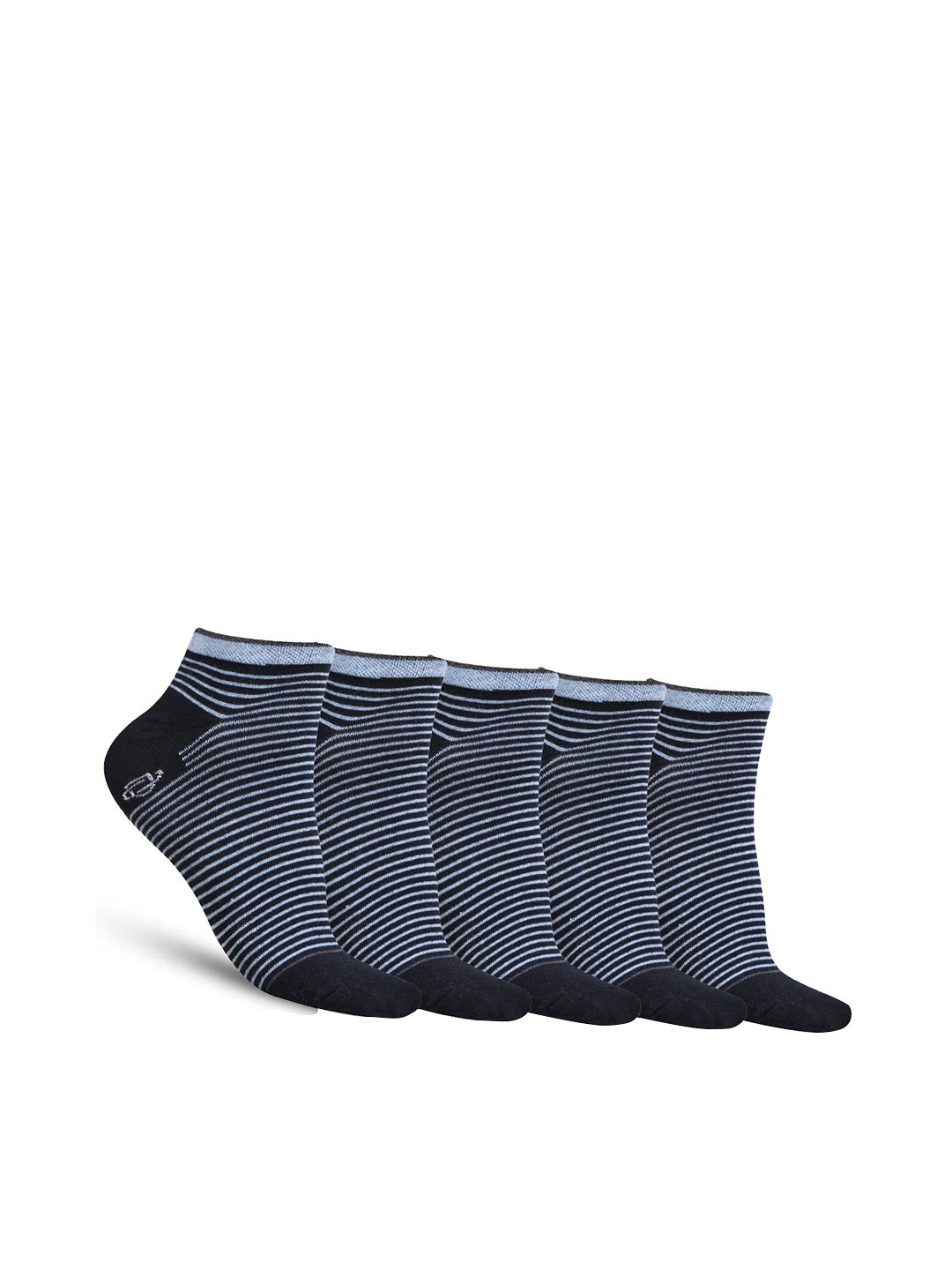 

Dollar Socks Men Pack Of 5 Assorted Striped Cotton Ankle Length Socks