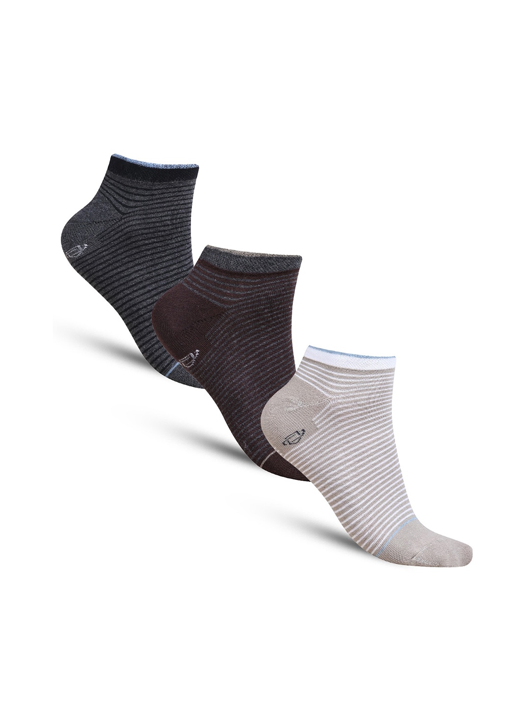Dollar Socks Men Pack Of 3 Assorted Cotton Ankle-Length Socks