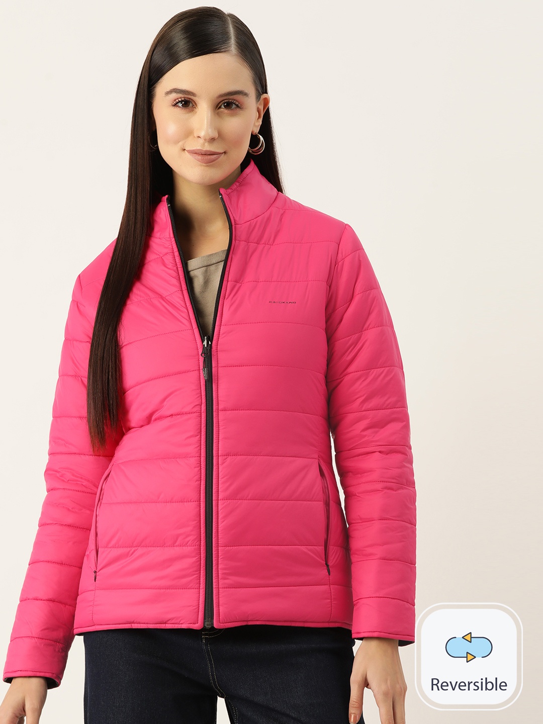 

Okane Women Padded Reversible Jacket, Pink