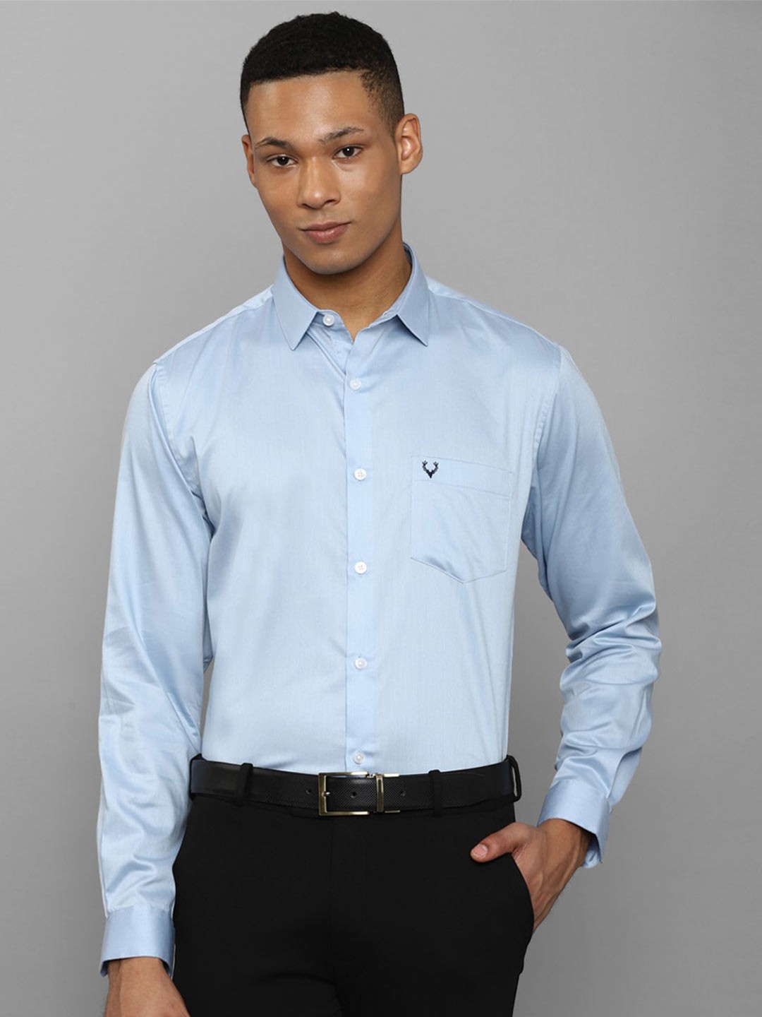 

Allen Solly Slim Fit Pure Cotton Formal Shirt, Blue