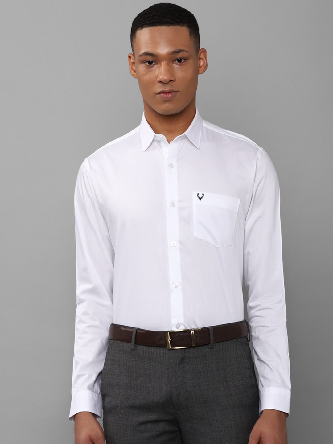 

Allen Solly Slim Fit Opaque Pure Cotton Formal Shirt, White