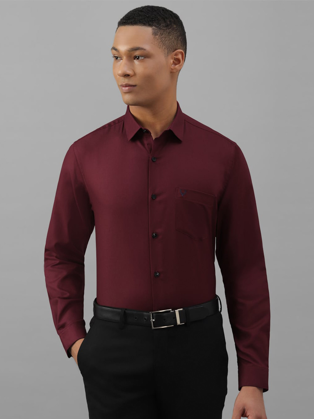 

Allen Solly Slim Fit Pure Cotton Formal Shirt, Maroon