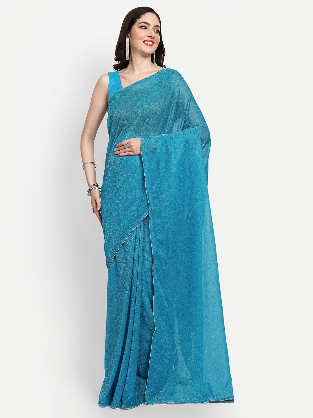 

LTS Label Tripti Saxena Embellished Saree, Blue