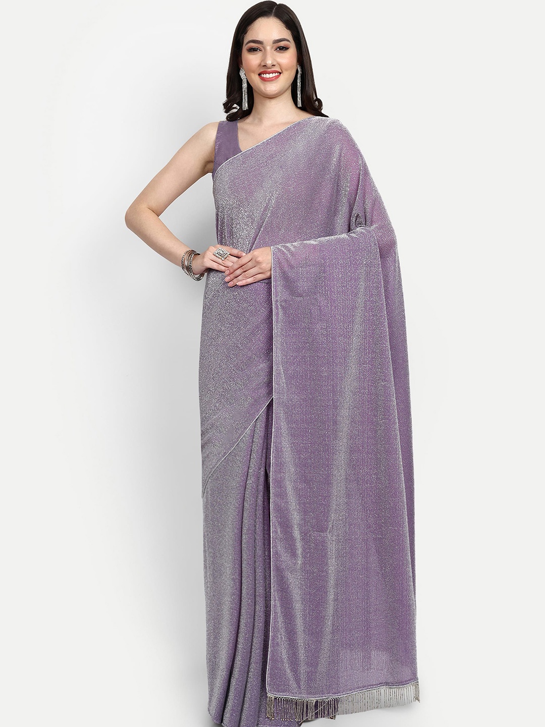 

LTS Label Tripti Saxena Embellished Saree, Lavender