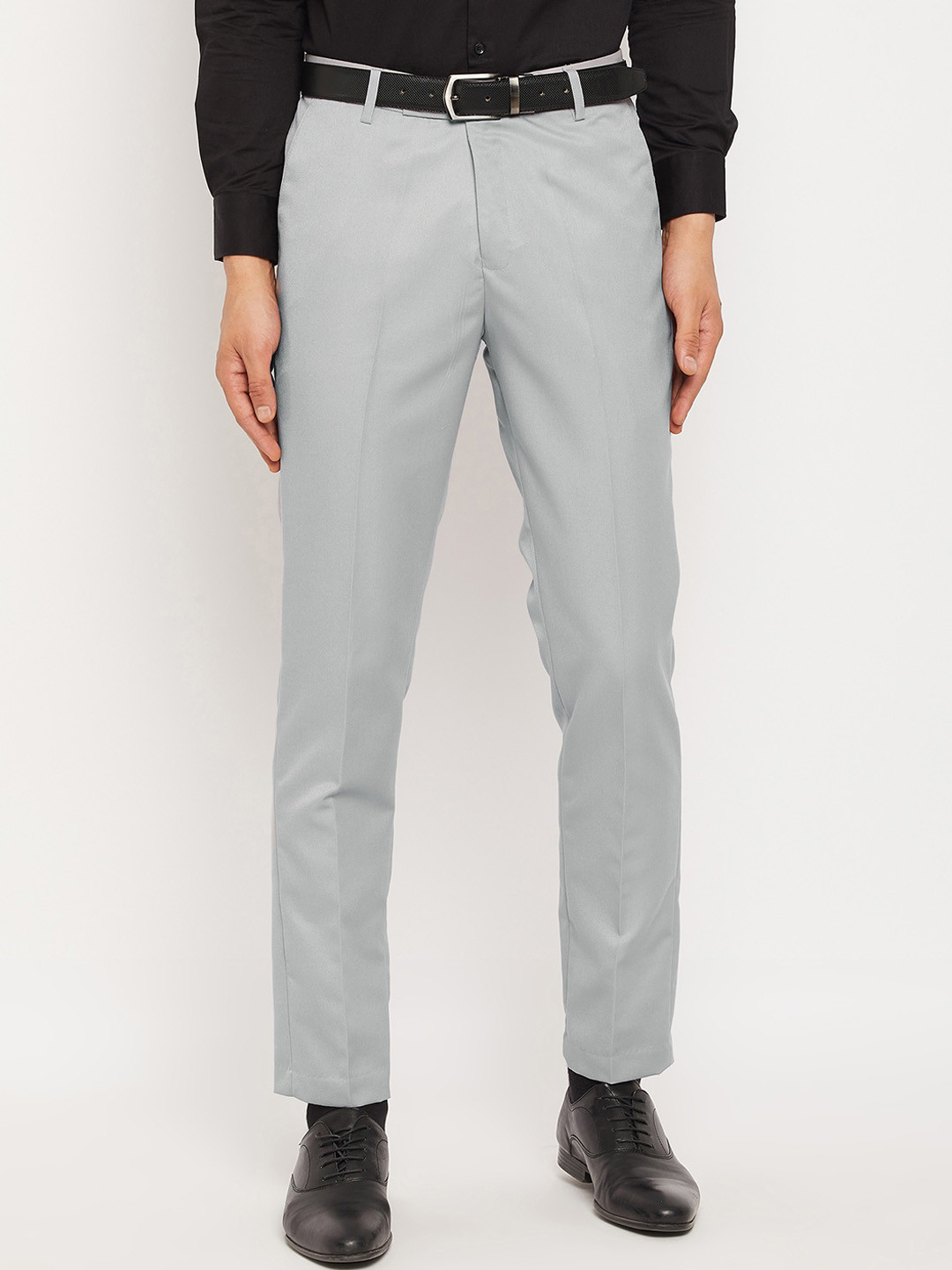 

VEI SASTRE Men Smart Slim Fit Formal Trouser, Grey