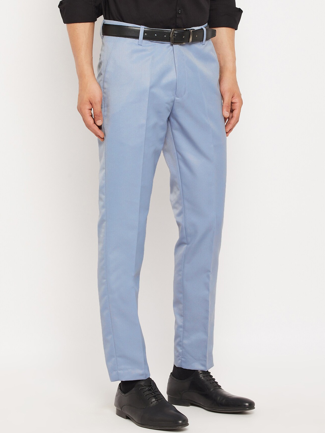 

VEI SASTRE Men Smart Slim Fit Formal Trouser, Blue