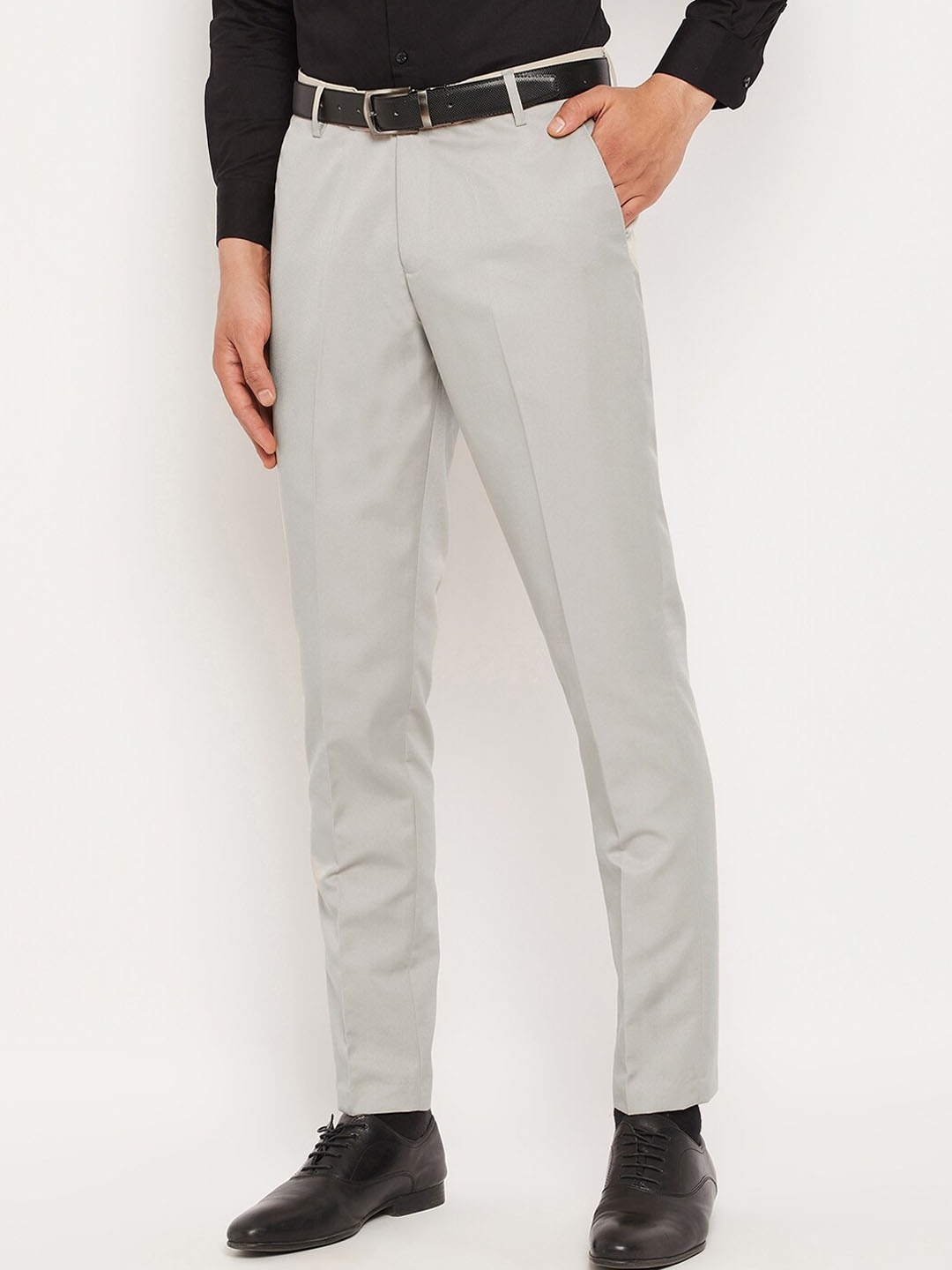 

VEI SASTRE Men Smart Slim Fit Formal Trouser, Beige