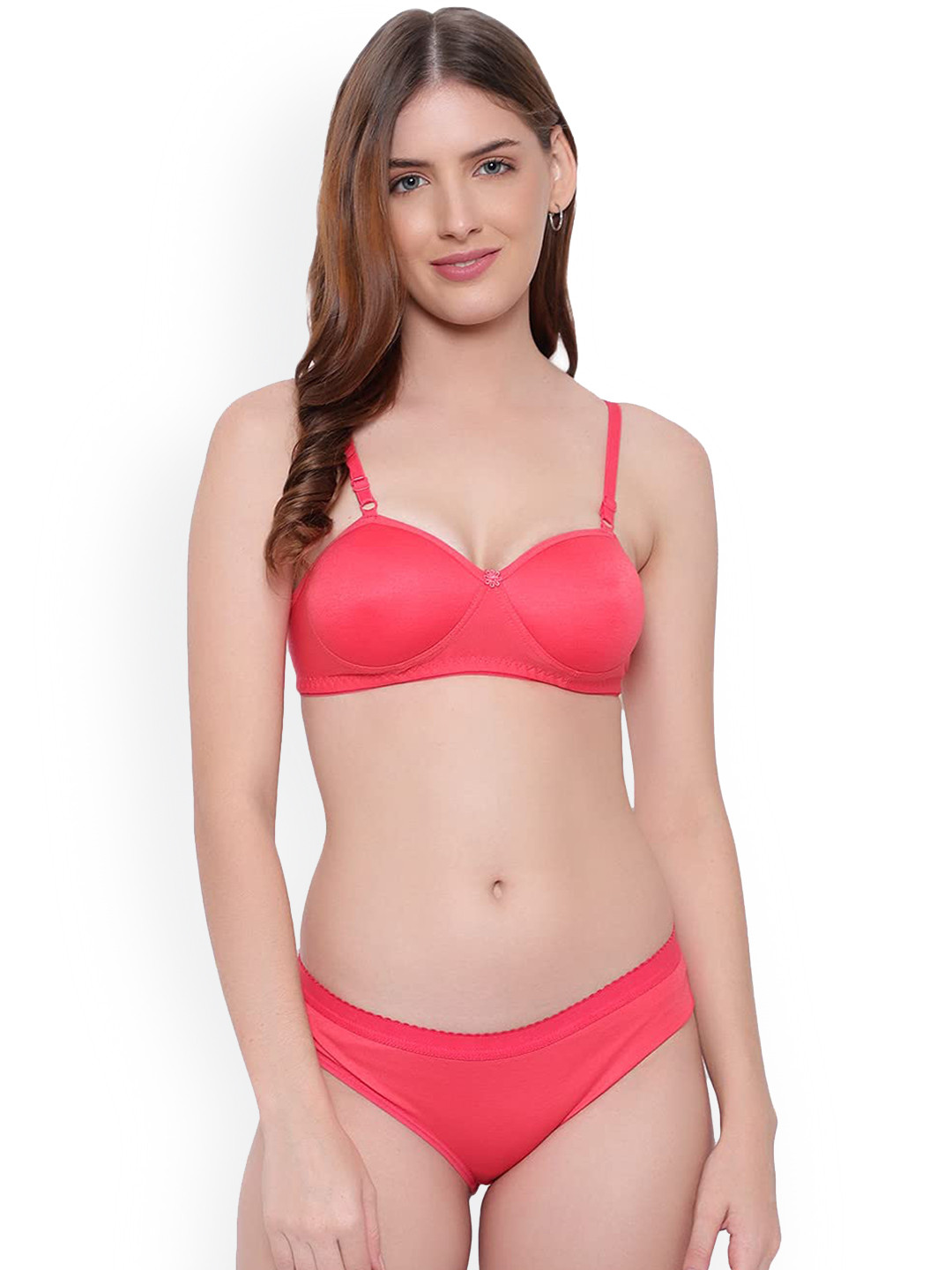 

ACCEZORY Lightly Padded Cotton Lingerie Set AC-RED-30B-LS41