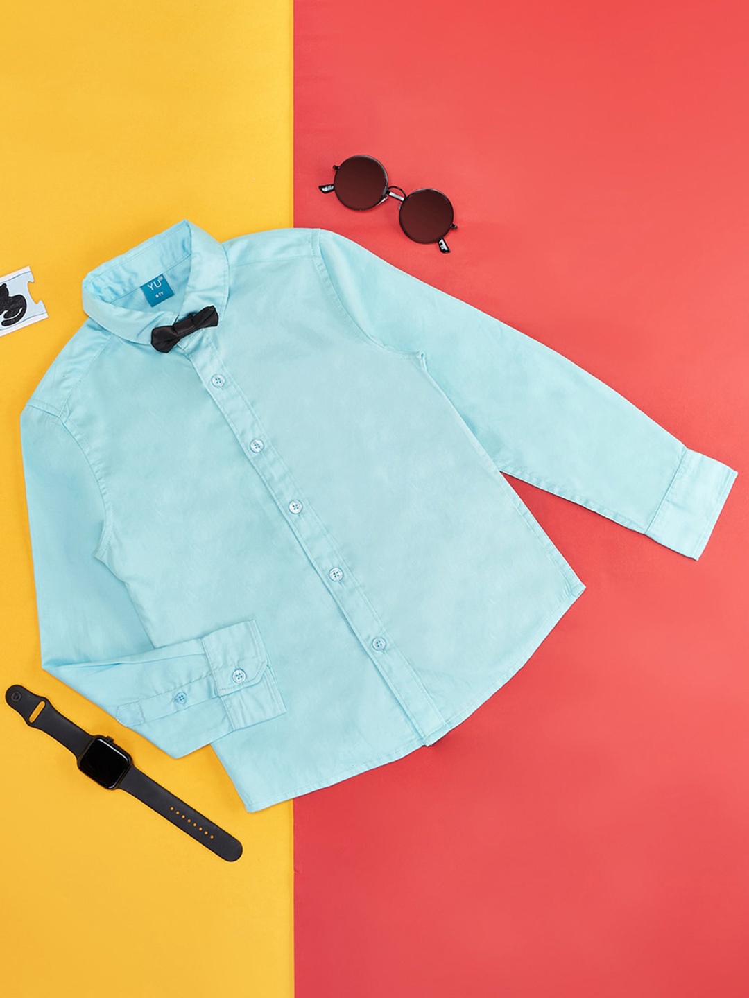 

YU by Pantaloons Boys Pure Cotton Casual Shirt, Blue