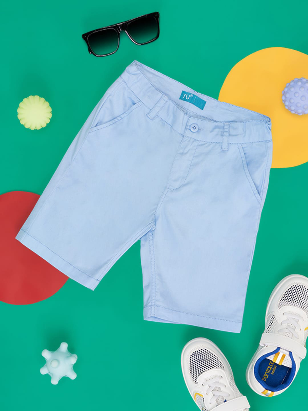 

YU by Pantaloons Boys Regular Fit Denim Shorts, Blue