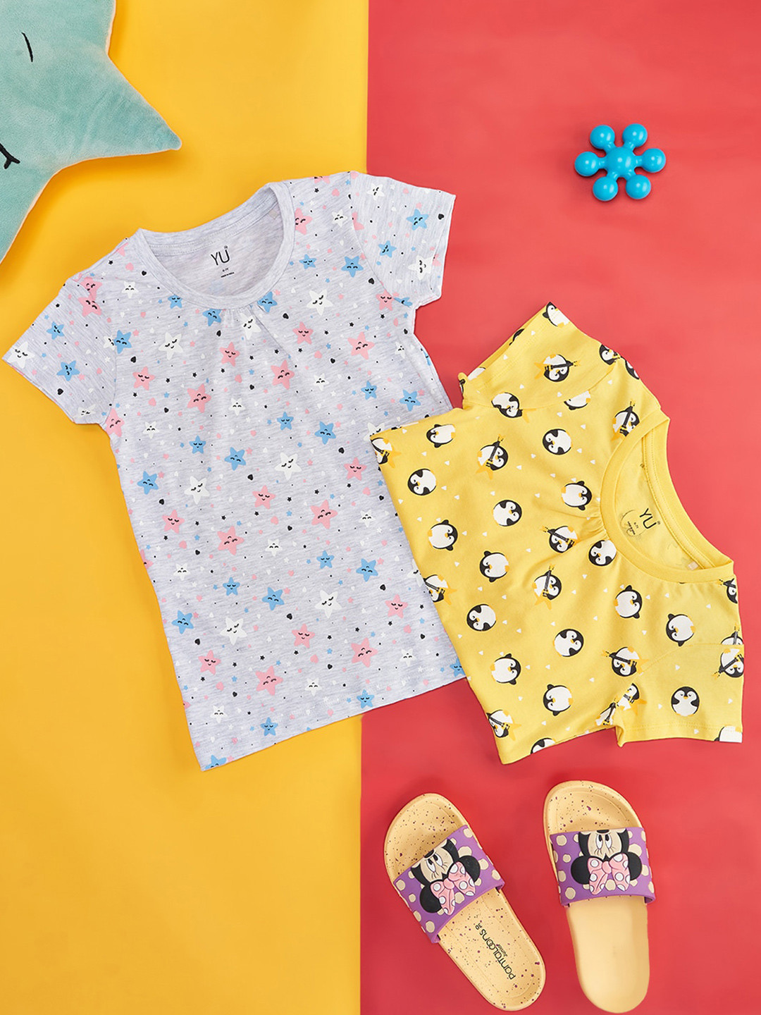 

YU by Pantaloons Girls Multicoloured Printed Applique T-shirt, Multi