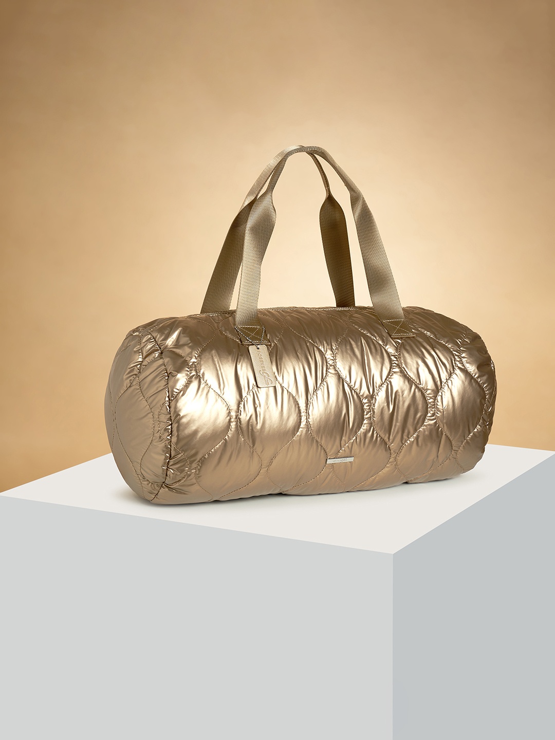 

Forever Glam by Pantaloons Textured Duffel Bag, Gold